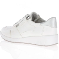 Jana -Low Wedge Trainers White Silver - 23769 2