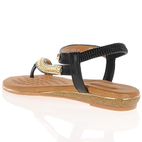 Lunar - Asia Gemstone Sandals, Black 2