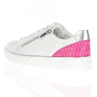 Marco Tozzi - Vegan Side Zip Trainers White/Pink - 23709 2