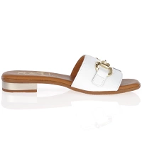 Oh My Sandals - Low Heel Mule Sandals White - 5340 3