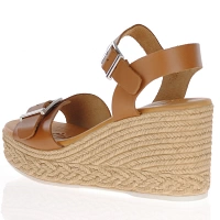 Oh My Sandals - High Wedge Sandals Tan - 5459 2