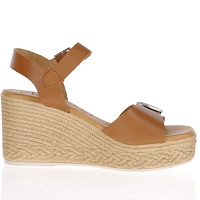 Oh My Sandals - High Wedge Sandals Tan - 5459 3