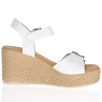 Oh My Sandals - High Wedge Sandals White - 5459 3