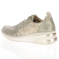 Remonte - Low Wedge Trainers Beige/Gold D2401-60 2