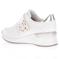 Rieker - Velcro Strap Wedge Shoes White Combi - N4354-81 2