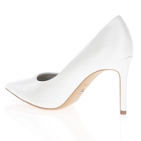 Tamaris - Vegan Heeled Court Shoes White Matte - 22423 2