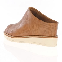 Tamaris - Leather Mule Wedge Sandals Cognac - 27200 2