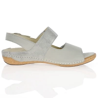 Waldlaufer - Flat Velcro Strap Sandals Stone - 342002 3