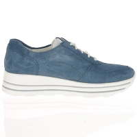 Waldlaufer - Lace Up Platform Shoes Denim Blue - 758008 3
