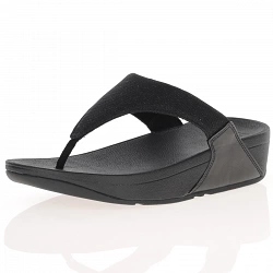 Fitflop - Lulu Shimmerlux Toe-Post Sandals, Black