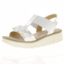 Heavenly Feet - Lulu T-Bar Sandals White / Pearl