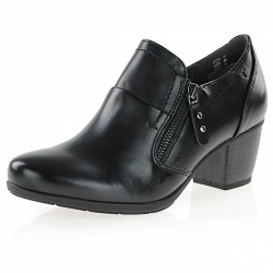 Jana - High Cut Heeled Shoes Black - 24469