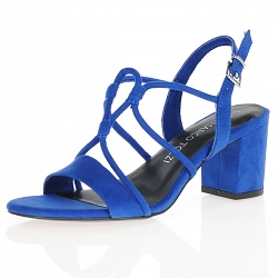 Marco Tozzi - Block Heeled Sandals Royal Blue - 28308
