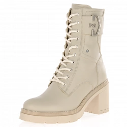 NeroGiardini - Block Heel Laced Boots Beige - 1309161D