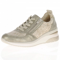Remonte - Low Wedge Trainers Beige/Gold D2401-60