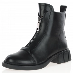 Susst - Nico Front Zip Ankle Boots, Black