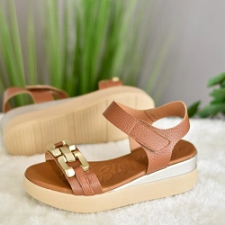 Oh My Sandals - Platform Sandals Tan - 5419