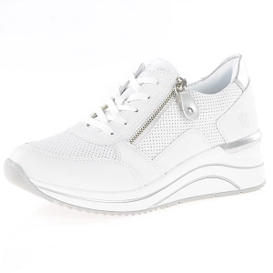 Remonte - Wedge Trainers White/Silver - D0T06-80
