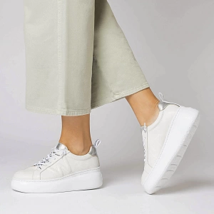 Wonders - Leather Platform Trainers Off White - 2632