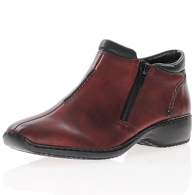 Rieker - Twin Zip Ankle Boots Bordeaux -  L3882-35 1