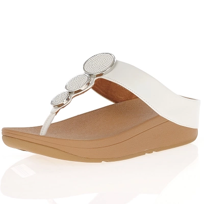 Fitflop - Halo Leather Toe Post Sandals, White 1