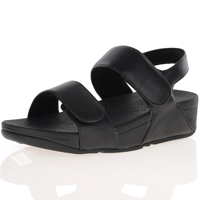 Fitflop - Lulu Adjustable Leather Sandals, Black 1