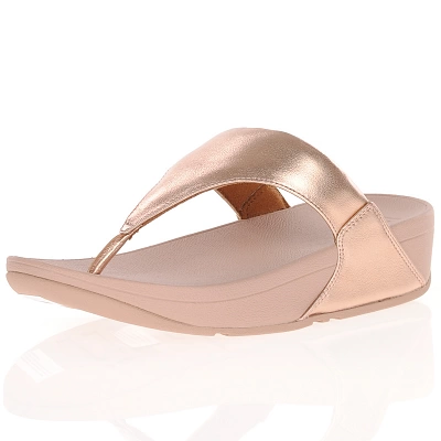 Fitflop - Lulu Leather Toe-post Sandals, Rose Gold 1