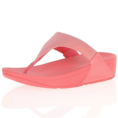 Fitflop - Lulu Shimmerlux Toe-Post Sandals, Rosy Coral 1