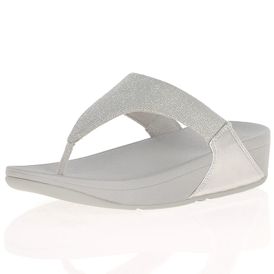 Fitflop - Lulu Shimmerlux Toe-Post Sandals, Silver 1