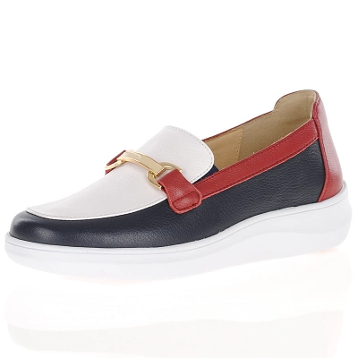 G-Comfort - Slip On Loafers Red / Navy - 25289 1