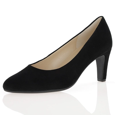 Gabor - Suede Court Shoes Black - 410.17 1