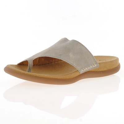 Gabor - Leather Toe Post Sandals Gold/Beige - 700.62 1