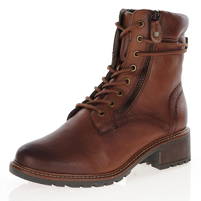 Tamaris - Leather Lace Up Boots Chestnut - 85207 1