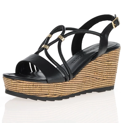 Marco Tozzi - Strappy Wedge Sandals Black - 28349 1