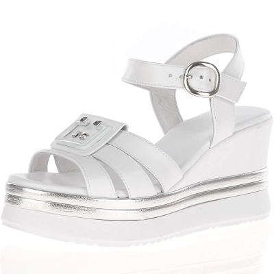 NeroGiardini - Wedge Sandals White - E410570D 1