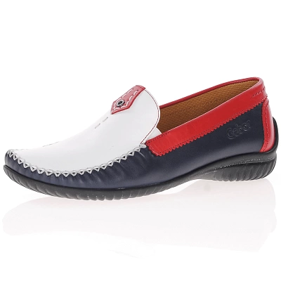 Gabor -  Flat Leather Moccasin Navy - 090.68 1