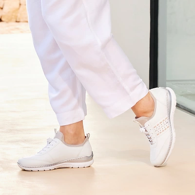Rieker - Casual Flat Shoes Off-White - L3259-80 1