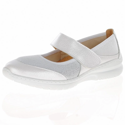 Softmode - Cam Mary Jane Shoes, White Shimmer 1