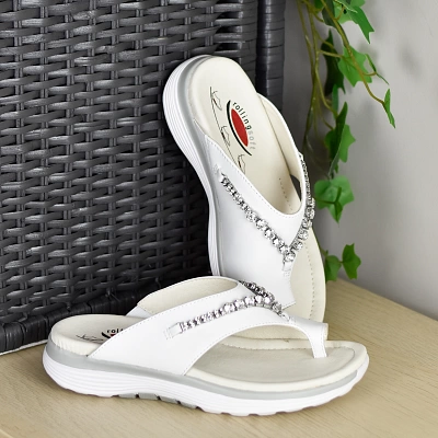 Gabor - Rolling Soft Diamante Sandals White - 812.50 1