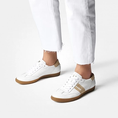 Paul Green - Leather Retro Trainers White - 5350 1